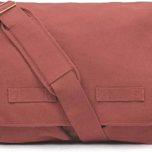 Classic Vintage Messenger Bag - Rust
