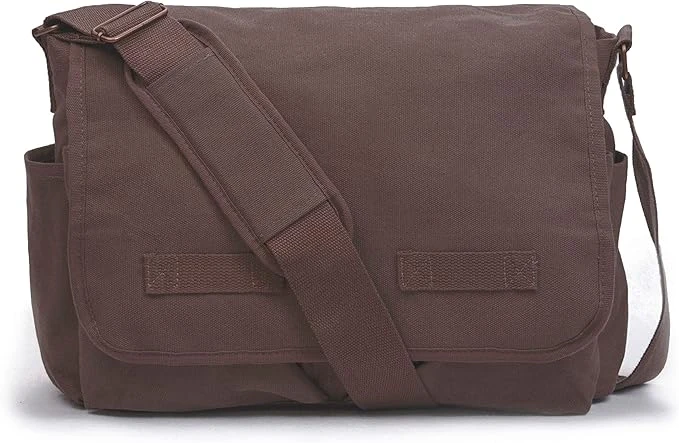 Classic Vintage Messenger Bag - Dark Coffee