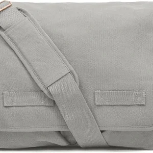 Classic Vintage Messenger Bag - Fog Gray