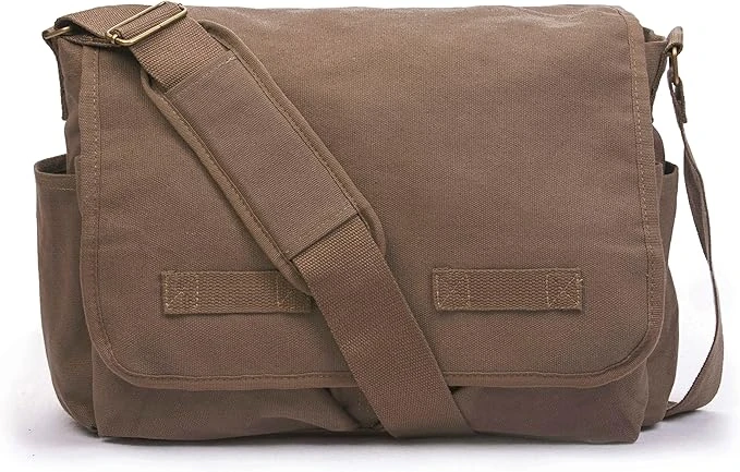 Classic Vintage Messenger Bag - Light Brown/Coffee