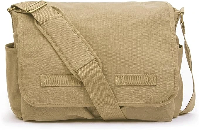 Classic Vintage Messenger Bag - Sunbleached Tan
